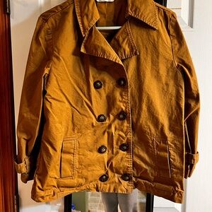 Old Navy Women's Mustard Pea Coat